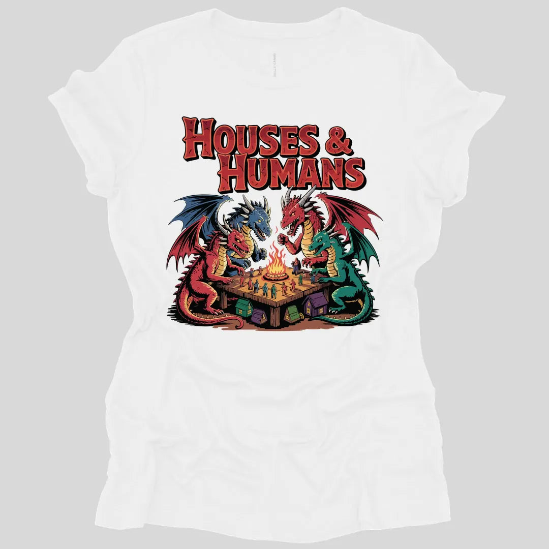 Printify T-Shirt White / S Houses & Humans Women's T-shirt