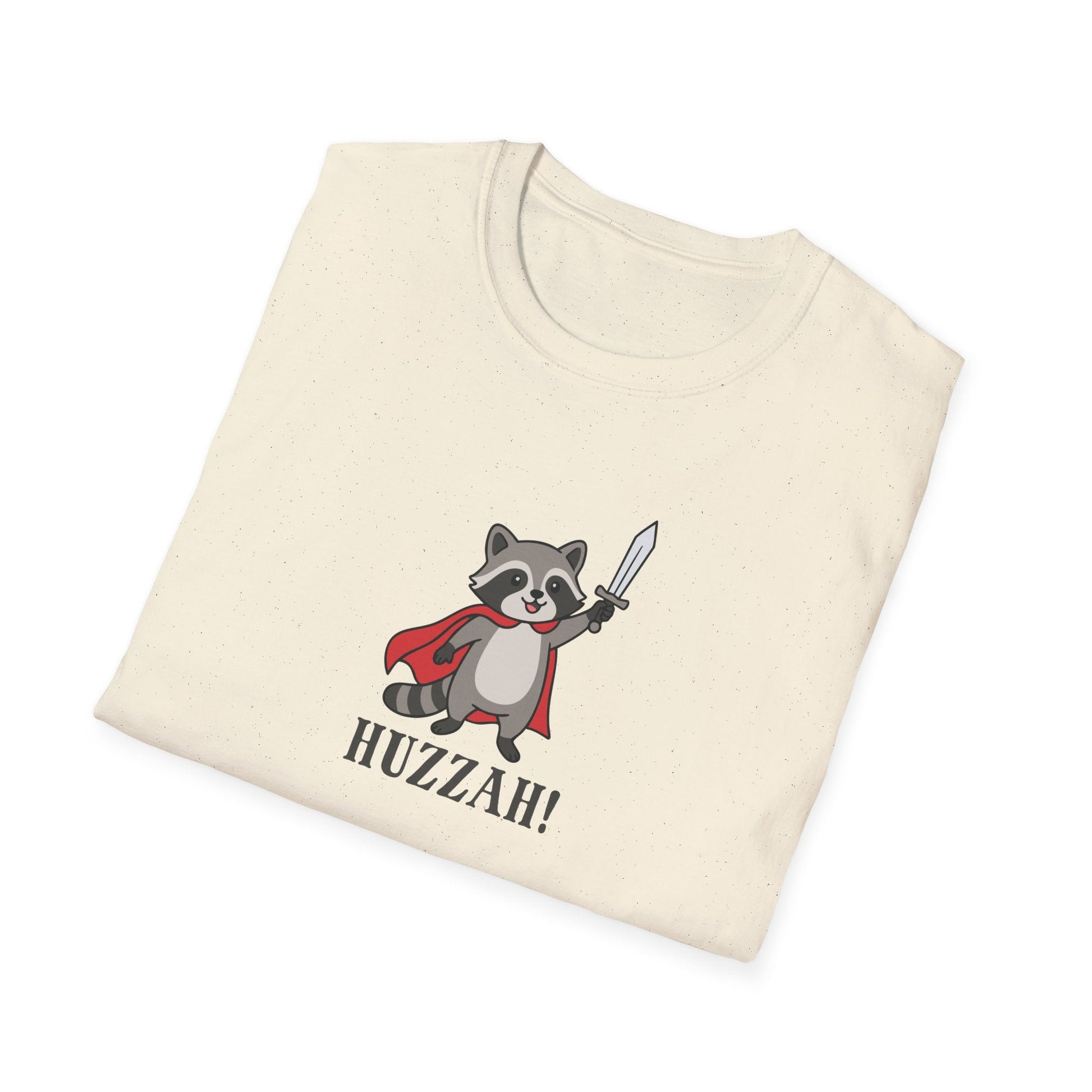 Printify T-Shirt Huzzah Raccoon T-Shirt