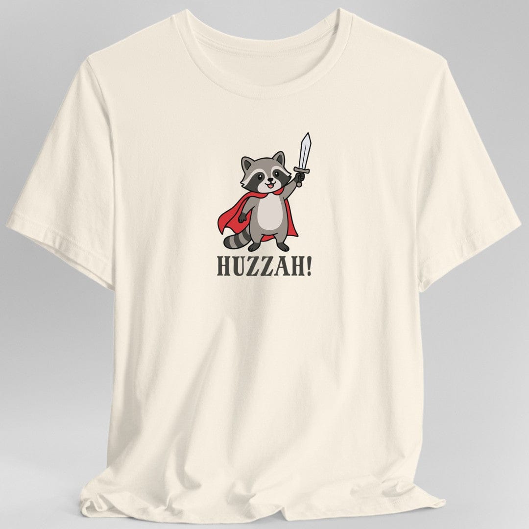 Printify T-Shirt Natural / S Huzzah Raccoon T-Shirt