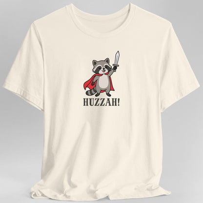 Printify T-Shirt Natural / S Huzzah Raccoon T-Shirt