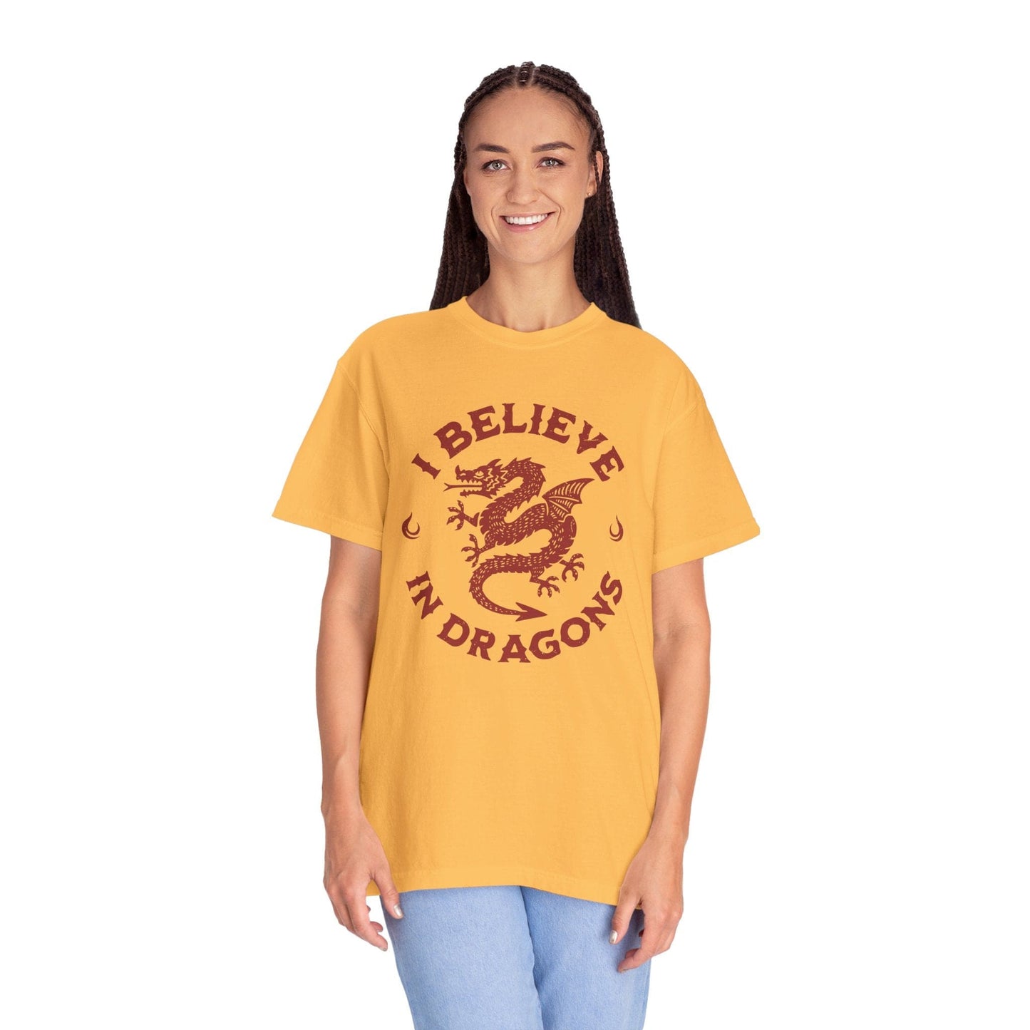 Printify T-Shirt I Believe in Dragons Shirt - Comfort Colors