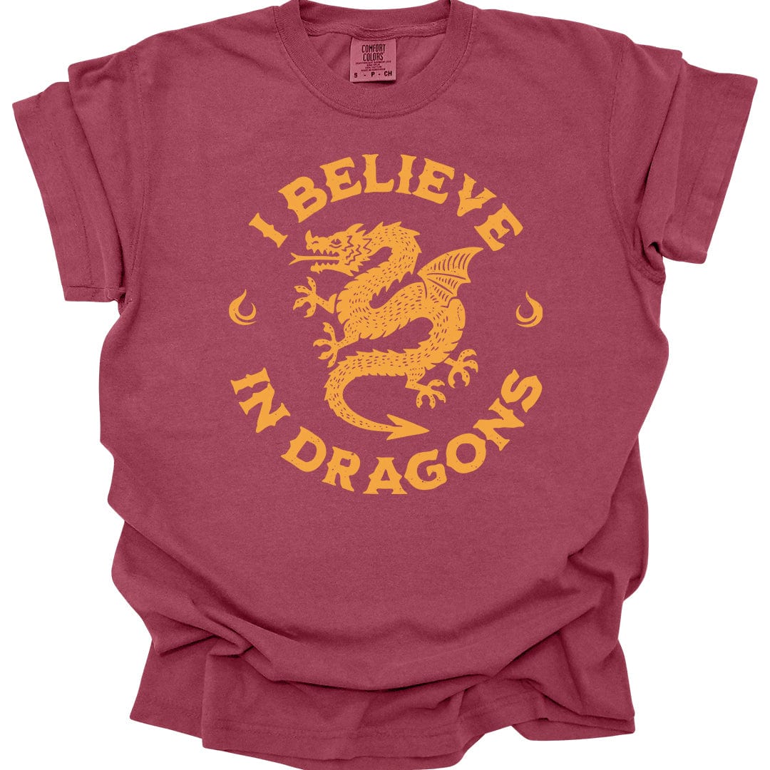 Printify T-Shirt Chili / S I Believe in Dragons Shirt - Comfort Colors
