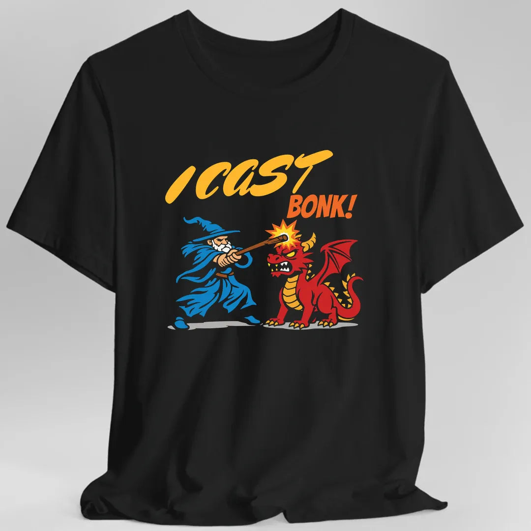 Printify T-Shirt Black / S I Cast Bonk Funny D&D T-Shirt