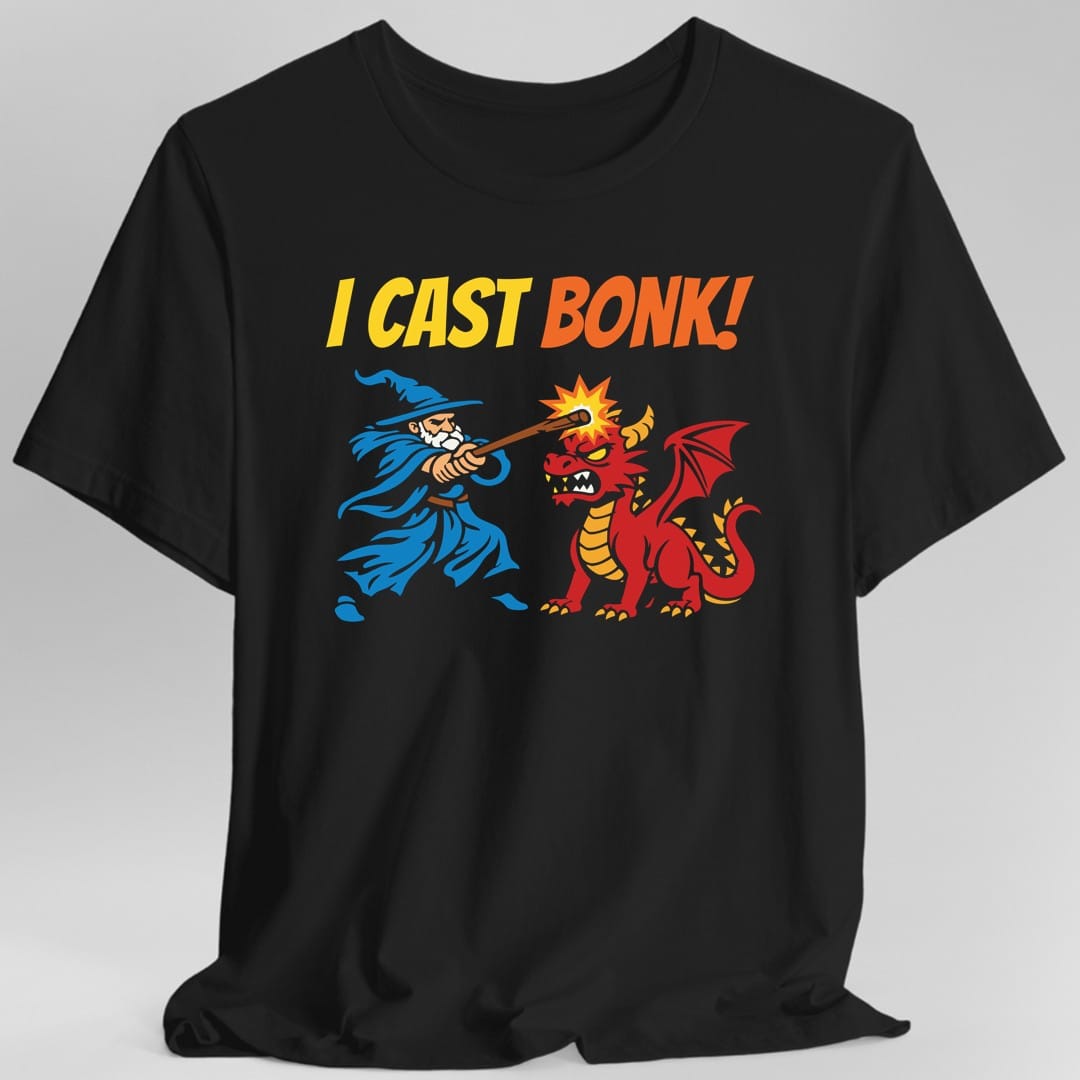 Printify T-Shirt Black / S I Cast Bonk Funny D&D T-Shirt