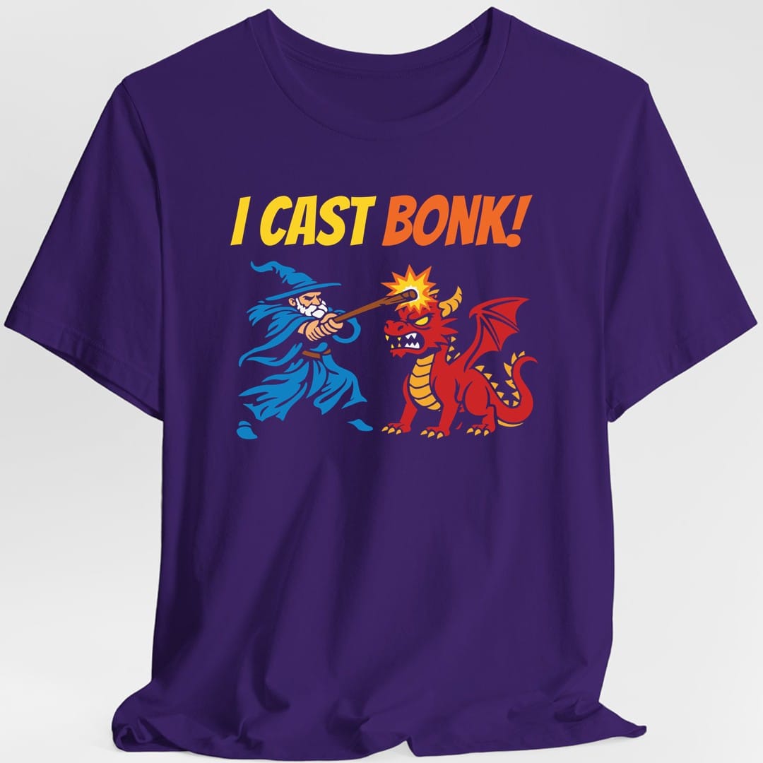 Printify T-Shirt Purple / S I Cast Bonk Funny D&D T-Shirt