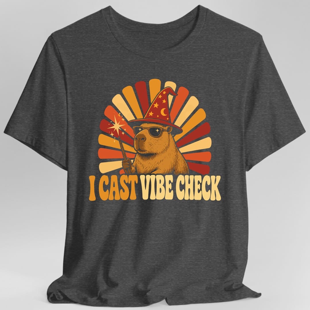 Printify T-Shirt Dark Heather / S I Cast Vibe Check Groovy T-Shirt