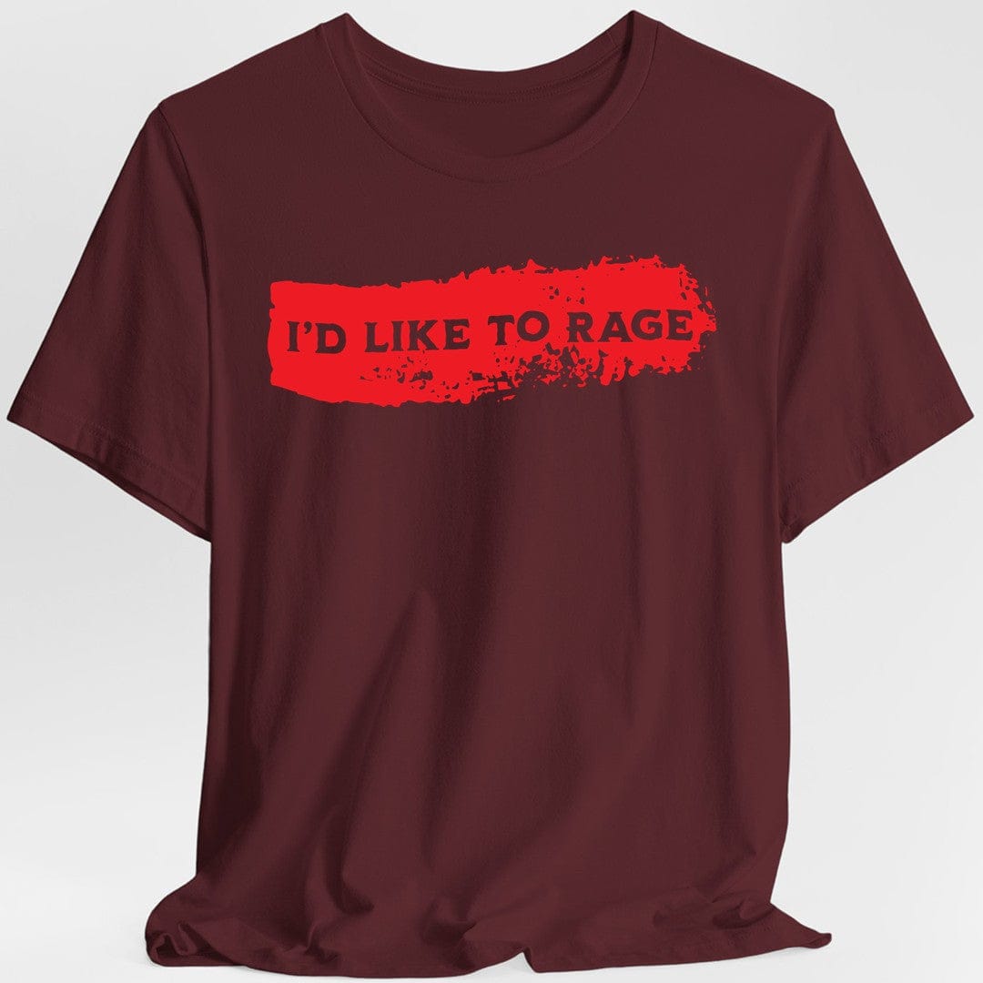Printify T-Shirt Maroon / S I'd Like to Rage Bloodstain T-Shirt