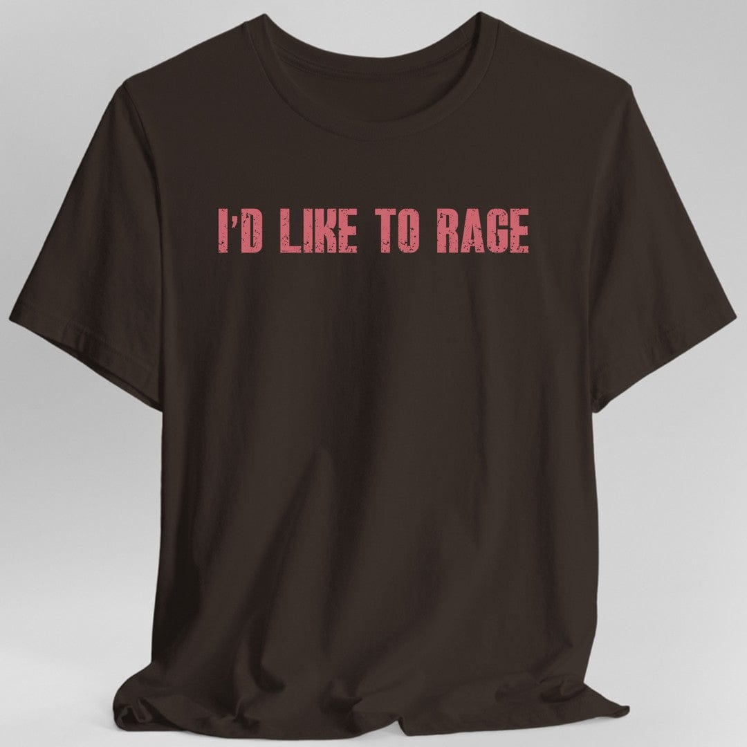 Printify T-Shirt Dark Chocolate / S I'd Like to Rage DnD T-Shirt