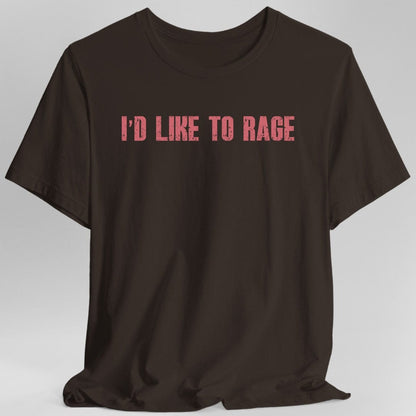 Printify T-Shirt Dark Chocolate / S I'd Like to Rage DnD T-Shirt
