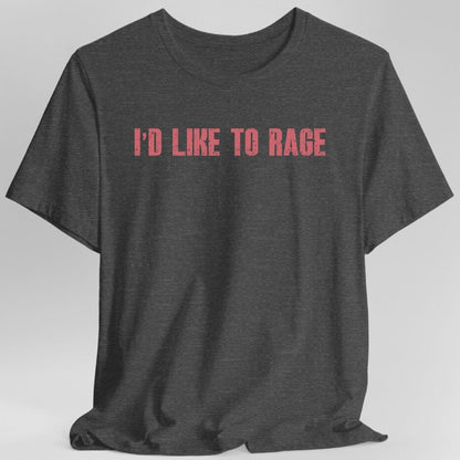 Printify T-Shirt Dark Heather / S I'd Like to Rage DnD T-Shirt