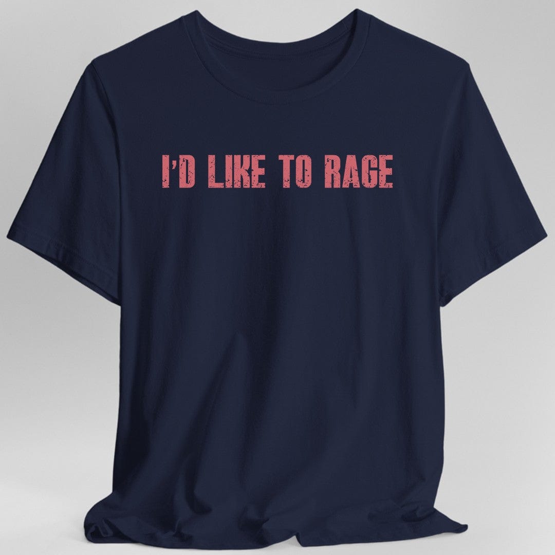 Printify T-Shirt Navy / S I'd Like to Rage DnD T-Shirt