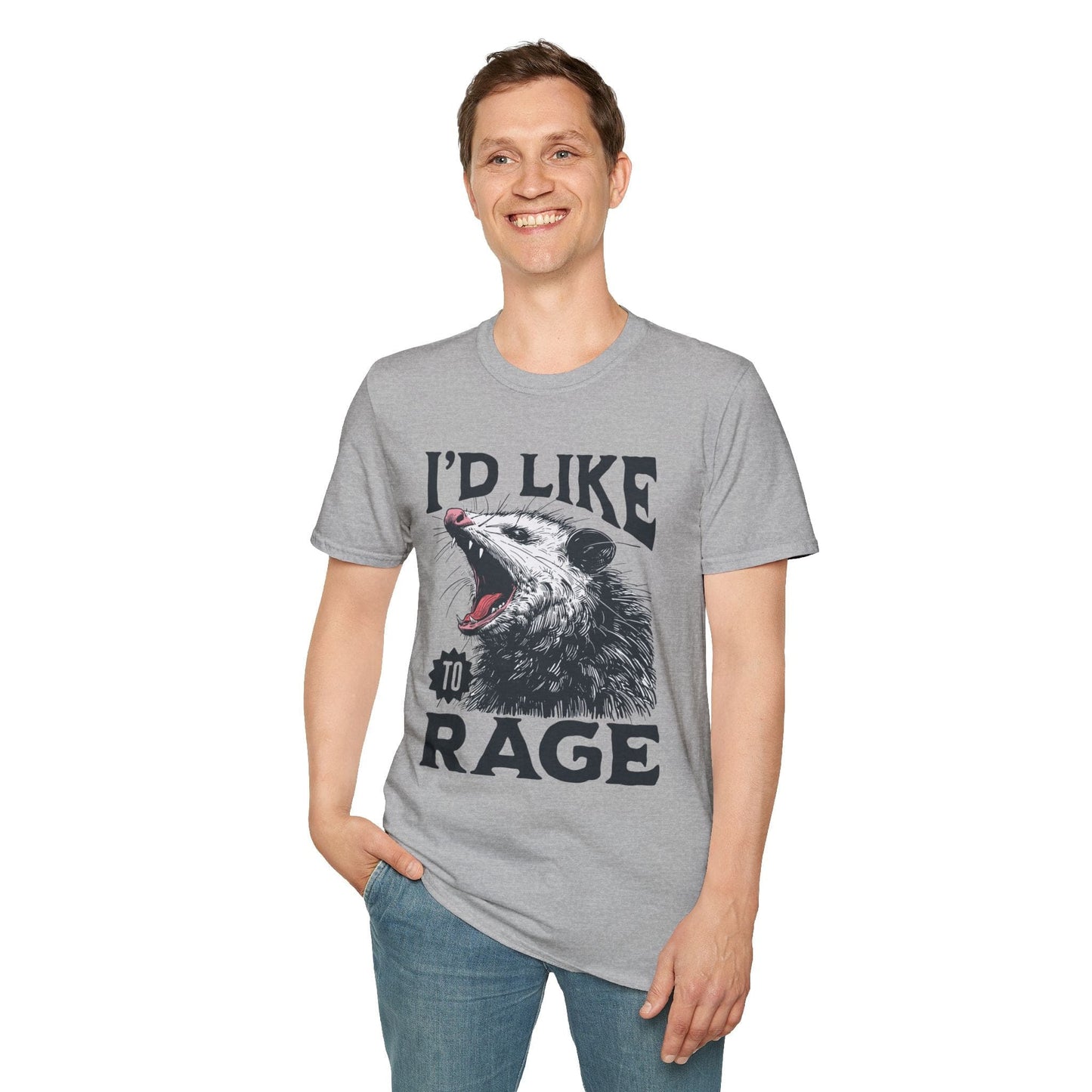 Printify T-Shirt I'd Like to Rage Possum T-Shirt