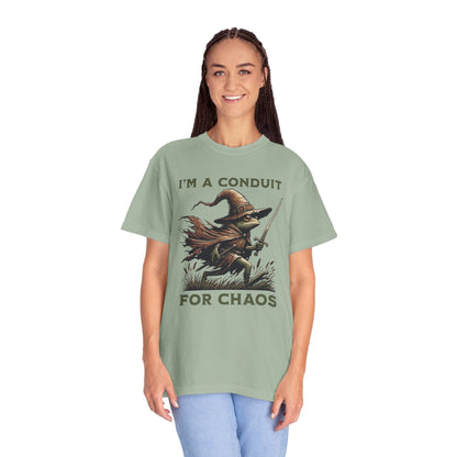 Printify T-Shirt I'm A Conduit for Chaos T-shirt - Comfort Colors