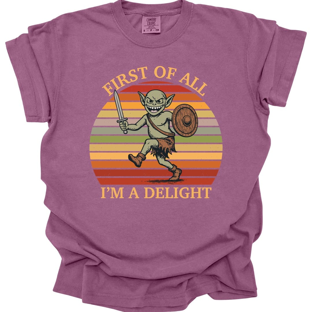 Printify T-Shirt Berry / S I'm a Delight Goblin Shirt - Comfort Colors