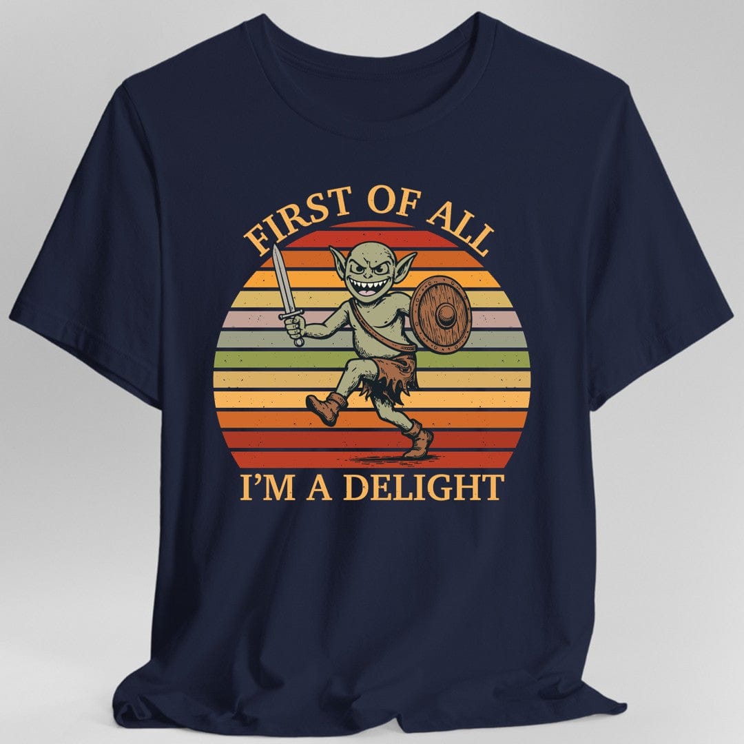 Printify T-Shirt Navy / S I'm a Delight Goblin Shirt