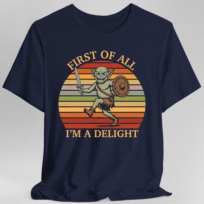 Printify T-Shirt Navy / S I'm a Delight Goblin Shirt