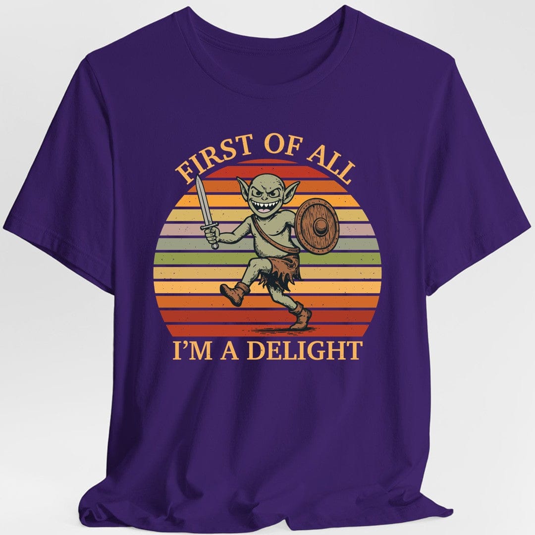 Printify T-Shirt Purple / S I'm a Delight Goblin Shirt