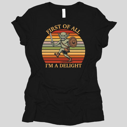 Printify T-Shirt Black / S I'm a Delight Goblin Women's Shirt