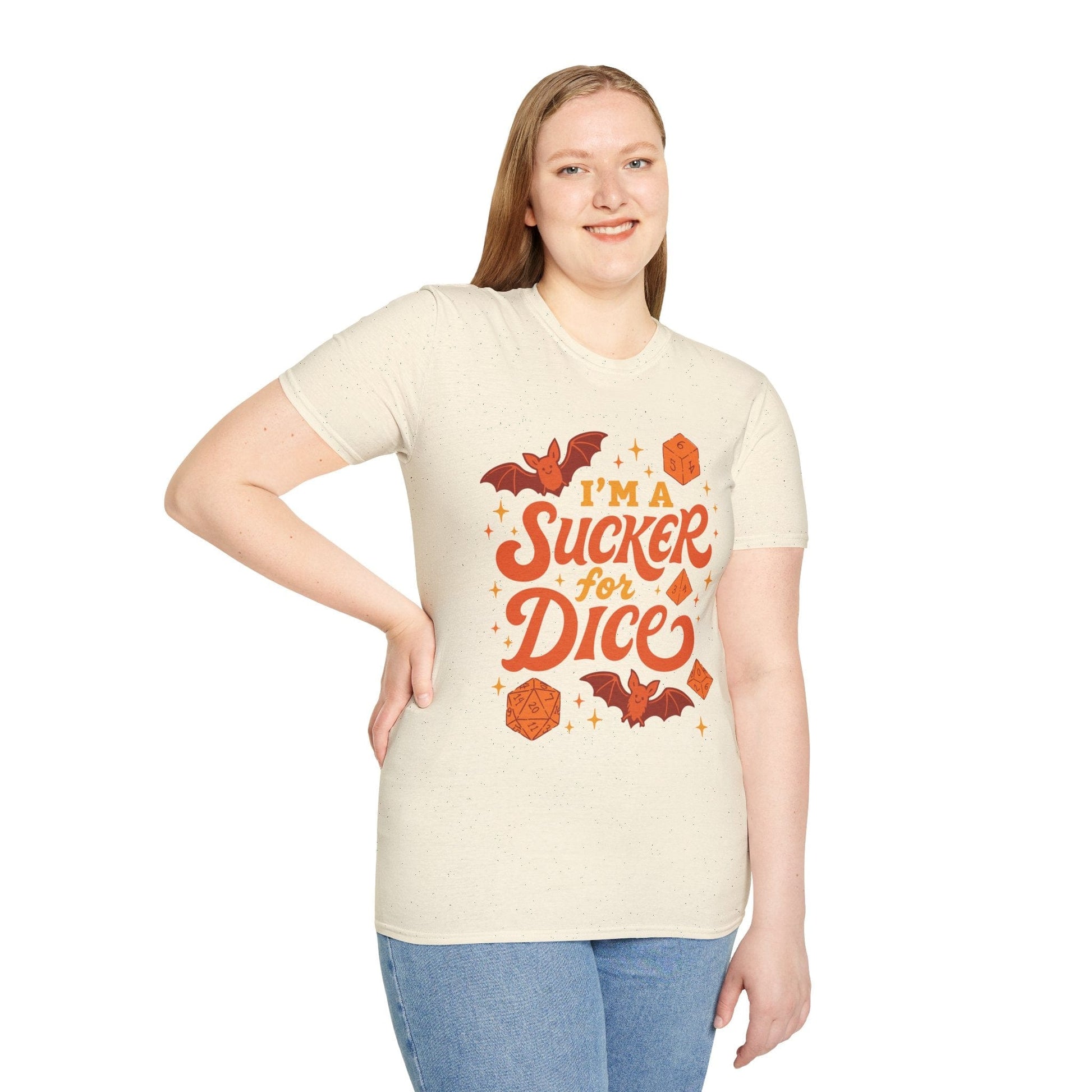 Printify T-Shirt I'm a Sucker for Dice – Cute Halloween D&D T-Shirt