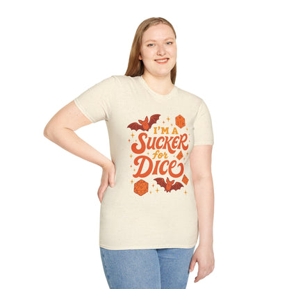 Printify T-Shirt I'm a Sucker for Dice – Cute Halloween D&D T-Shirt