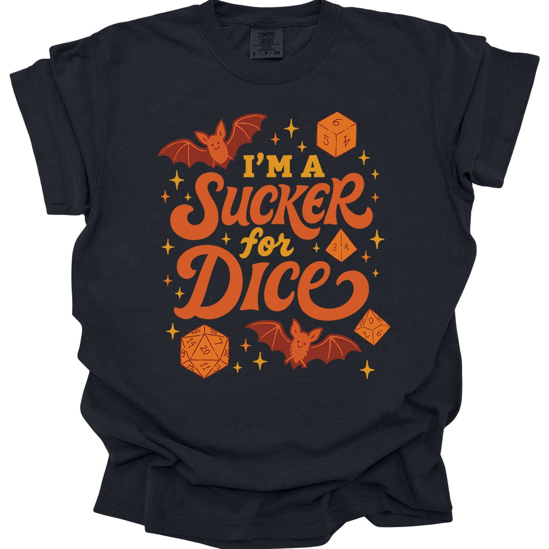 Printify T-Shirt Black / S I'm a Sucker for Dice T-Shirt - Comfort Colors