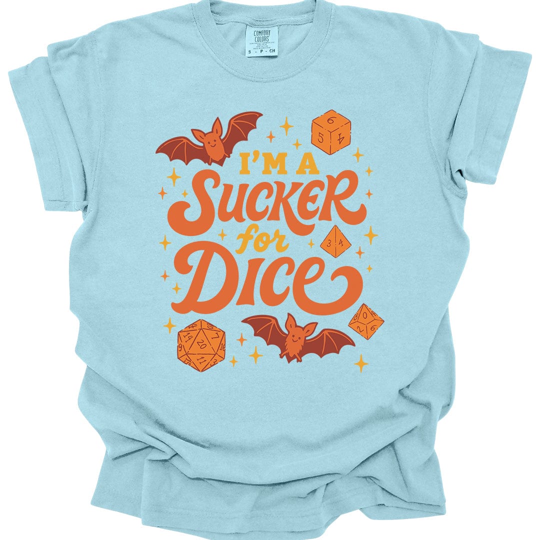 Printify T-Shirt Chambray / S I'm a Sucker for Dice T-Shirt - Comfort Colors