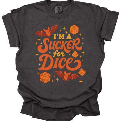 Printify T-Shirt Pepper / S I'm a Sucker for Dice T-Shirt - Comfort Colors