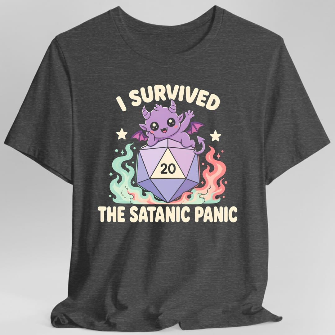 Printify T-Shirt Dark Heather / S I Survived The Satanic Panic T-Shirt