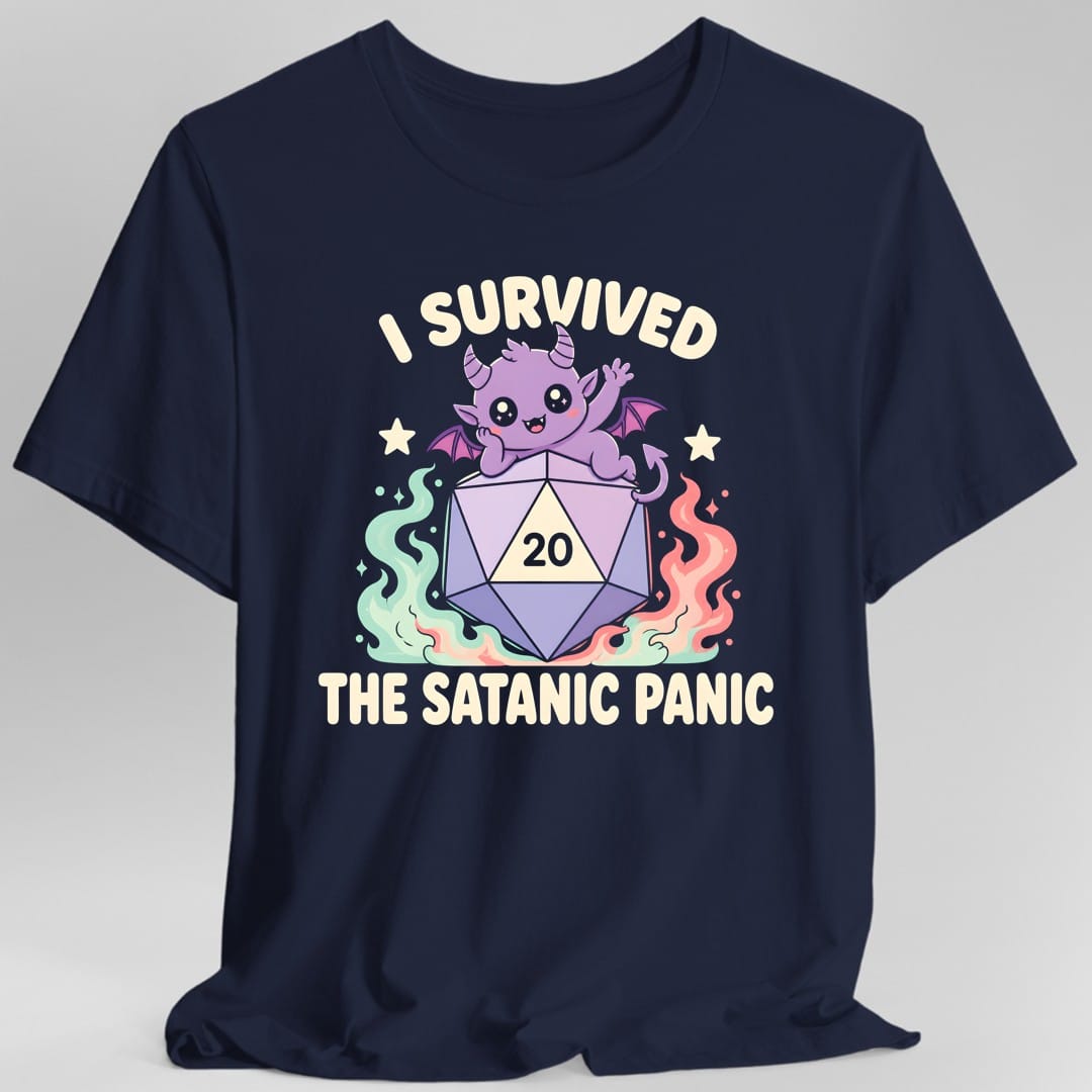 Printify T-Shirt Navy / S I Survived The Satanic Panic T-Shirt