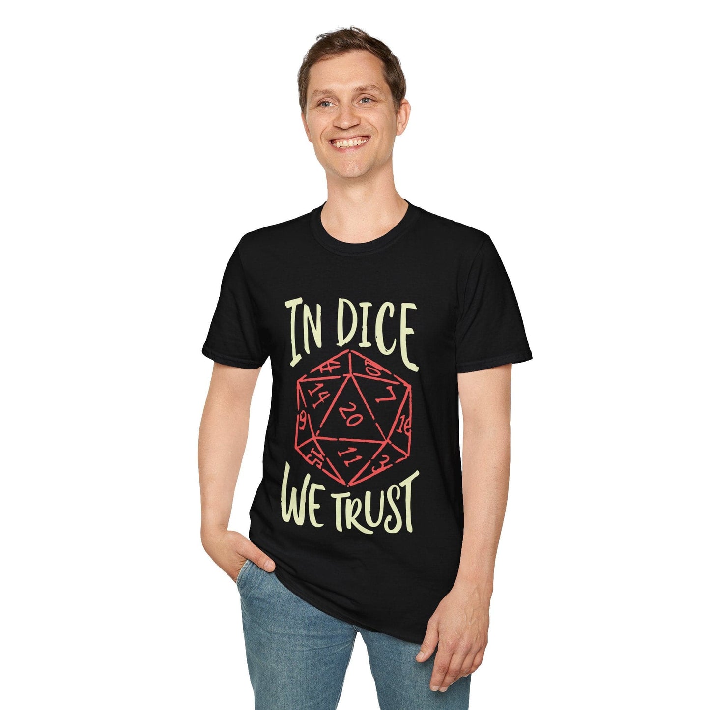 Printify T-Shirt In Dice We Trust DnD T-Shirt