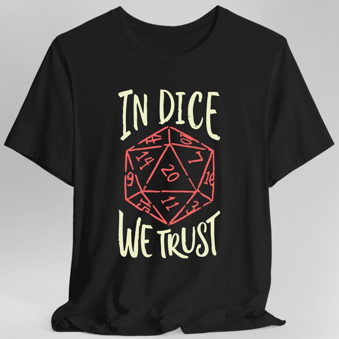 Printify T-Shirt Black / S In Dice We Trust DnD T-Shirt