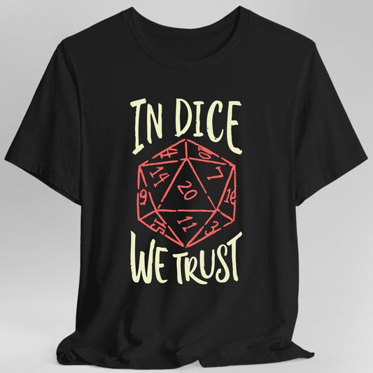 Printify T-Shirt Black / S In Dice We Trust DnD T-Shirt