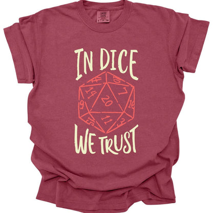 Printify T-Shirt Chili / S In Dice We Trust DnD T-Shirt - Comfort Colors