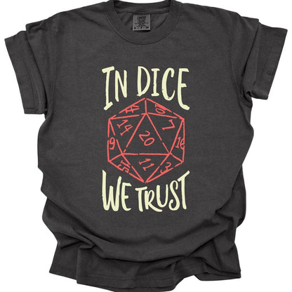 Printify T-Shirt Pepper / S In Dice We Trust DnD T-Shirt - Comfort Colors