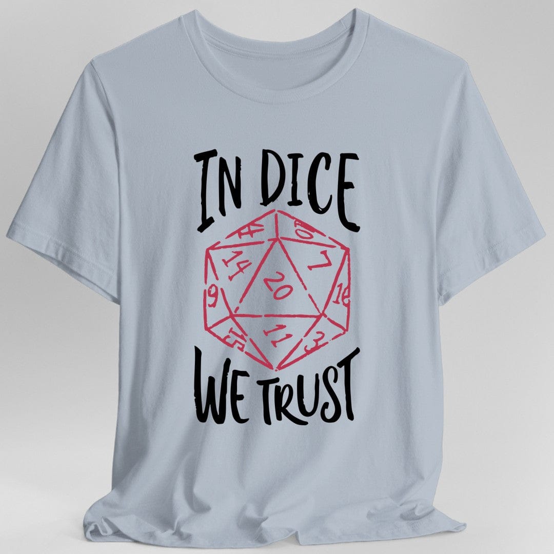 Printify T-Shirt Light Blue / S In Dice We Trust DnD T-Shirt