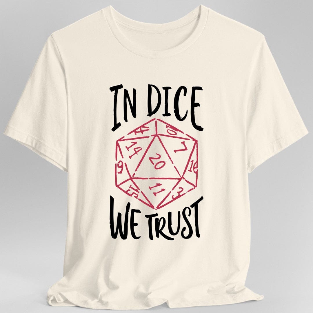 Printify T-Shirt Natural / S In Dice We Trust DnD T-Shirt