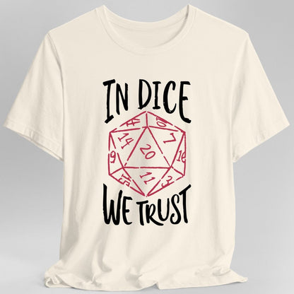 Printify T-Shirt Natural / S In Dice We Trust DnD T-Shirt