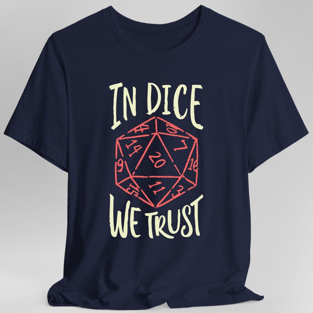 Printify T-Shirt Navy / S In Dice We Trust DnD T-Shirt