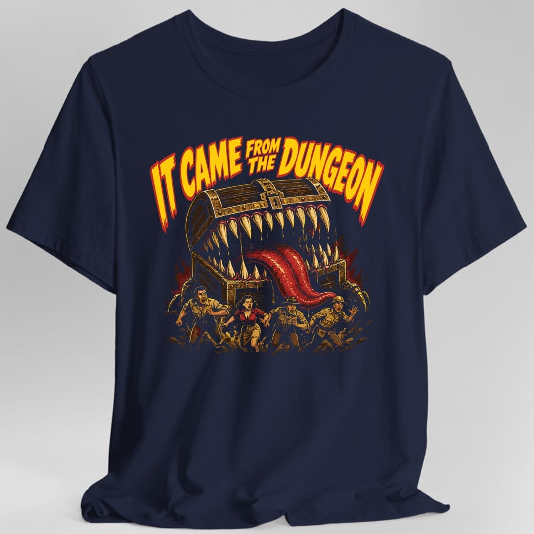 Printify T-Shirt Navy / S It Came From The Dungeon T-Shirt
