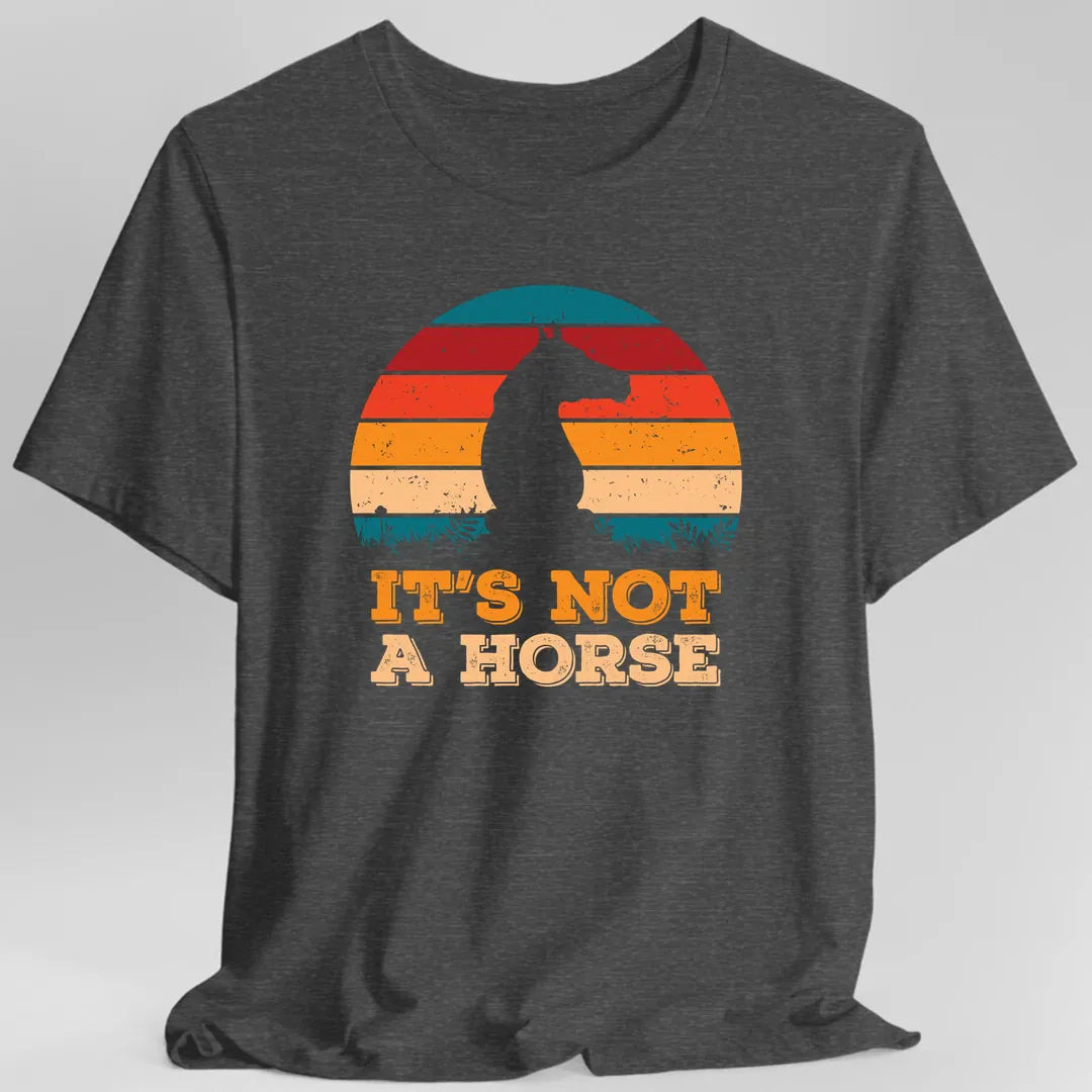 Printify T-Shirt Dark Heather / S It's Not a Horse Funny Chess T-Shirt
