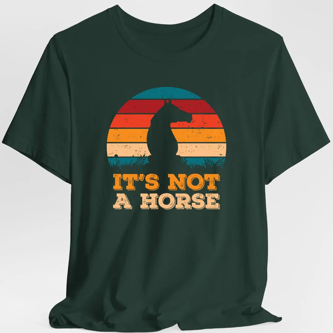Printify T-Shirt Forest Green / S It's Not a Horse Funny Chess T-Shirt
