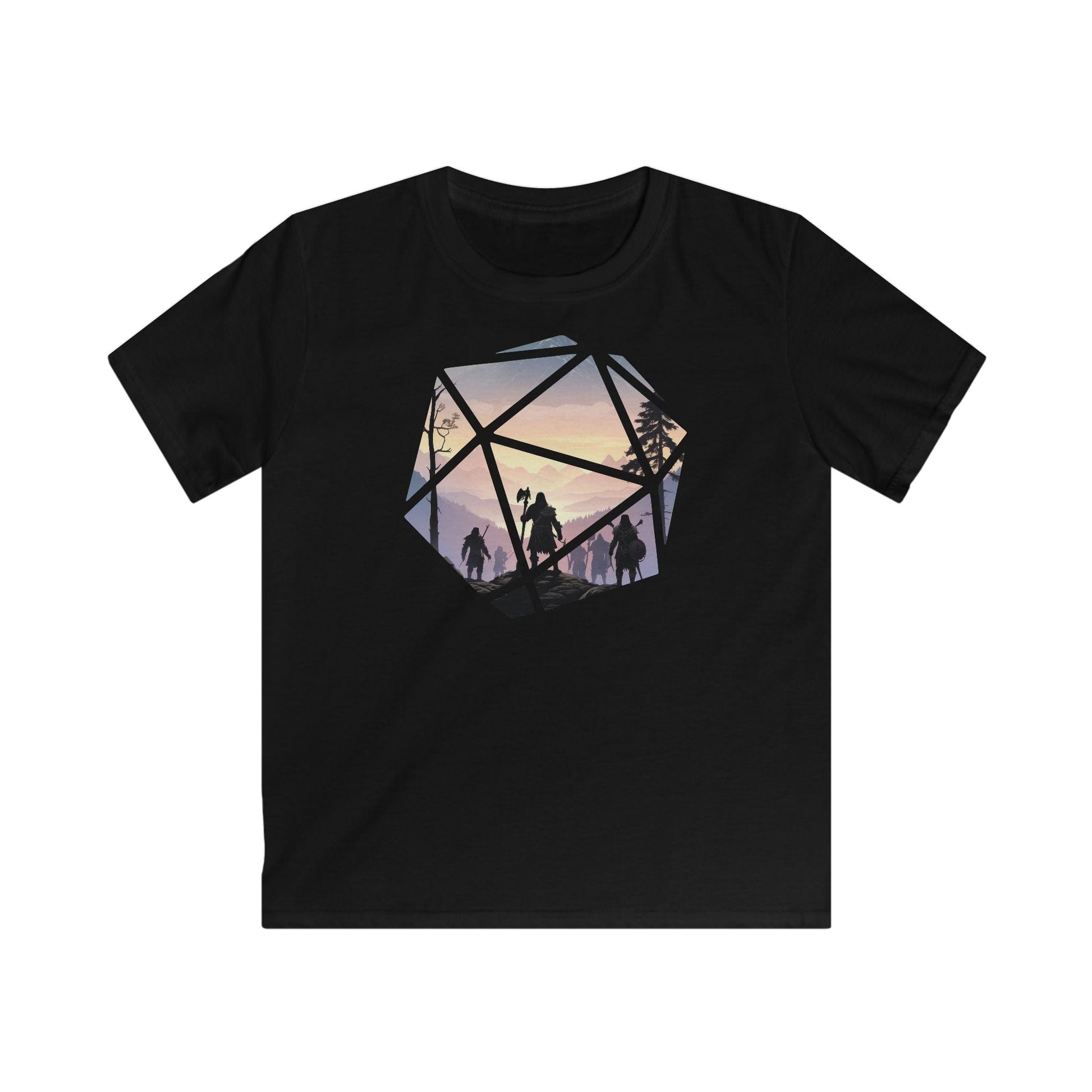 Printify Kids clothes Black / XS Kids D&D D20 Landscape T-shirt