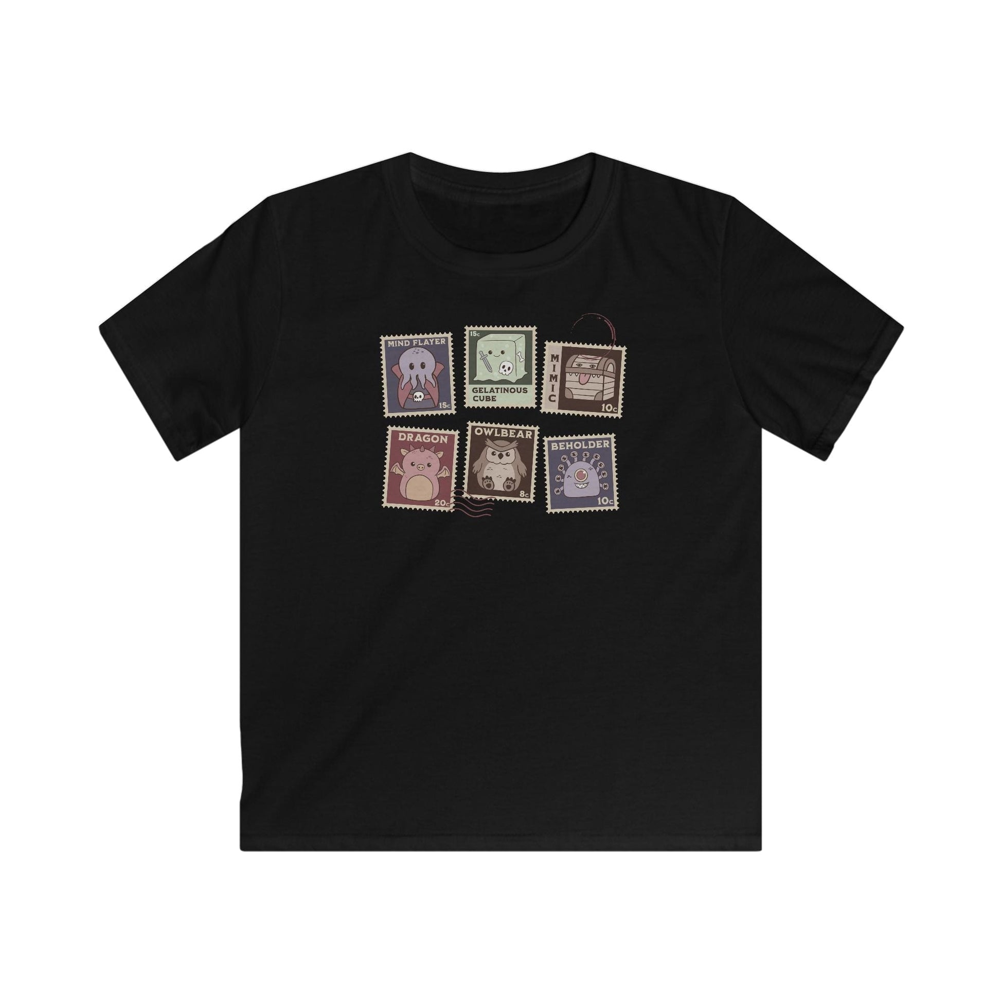 Printify Kids clothes Black / XS Kids D&D Monster Stamp T-Shirt