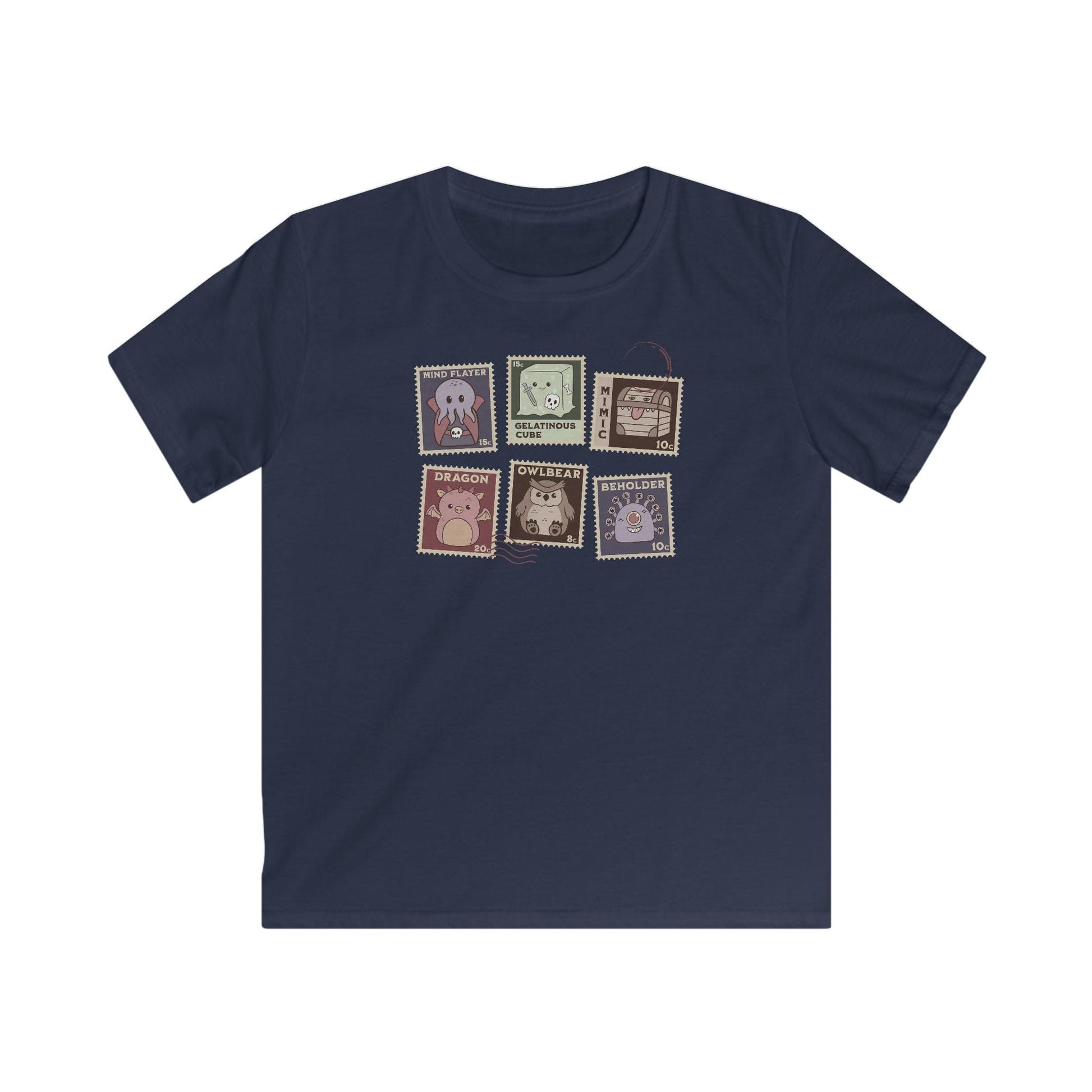 Printify Kids clothes Navy / XS Kids D&D Monster Stamp T-Shirt