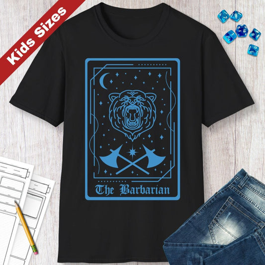 Printify Kids clothes Kids Sizes The Barbarian Tarot Card T-Shirt
