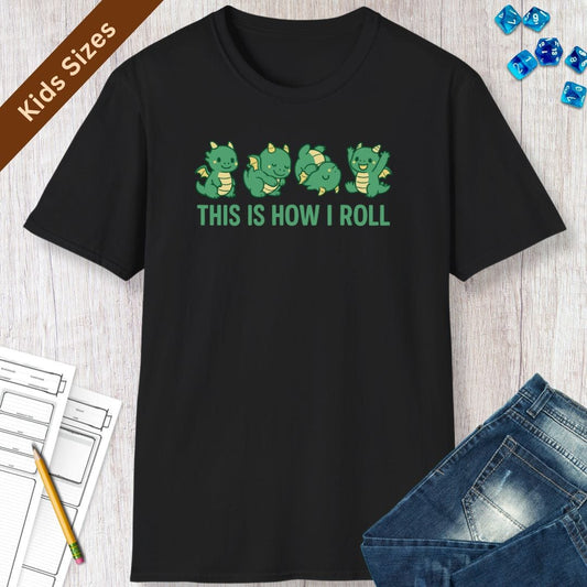 Printify Kids clothes Kids This Is How I Roll Dragon T-Shirt