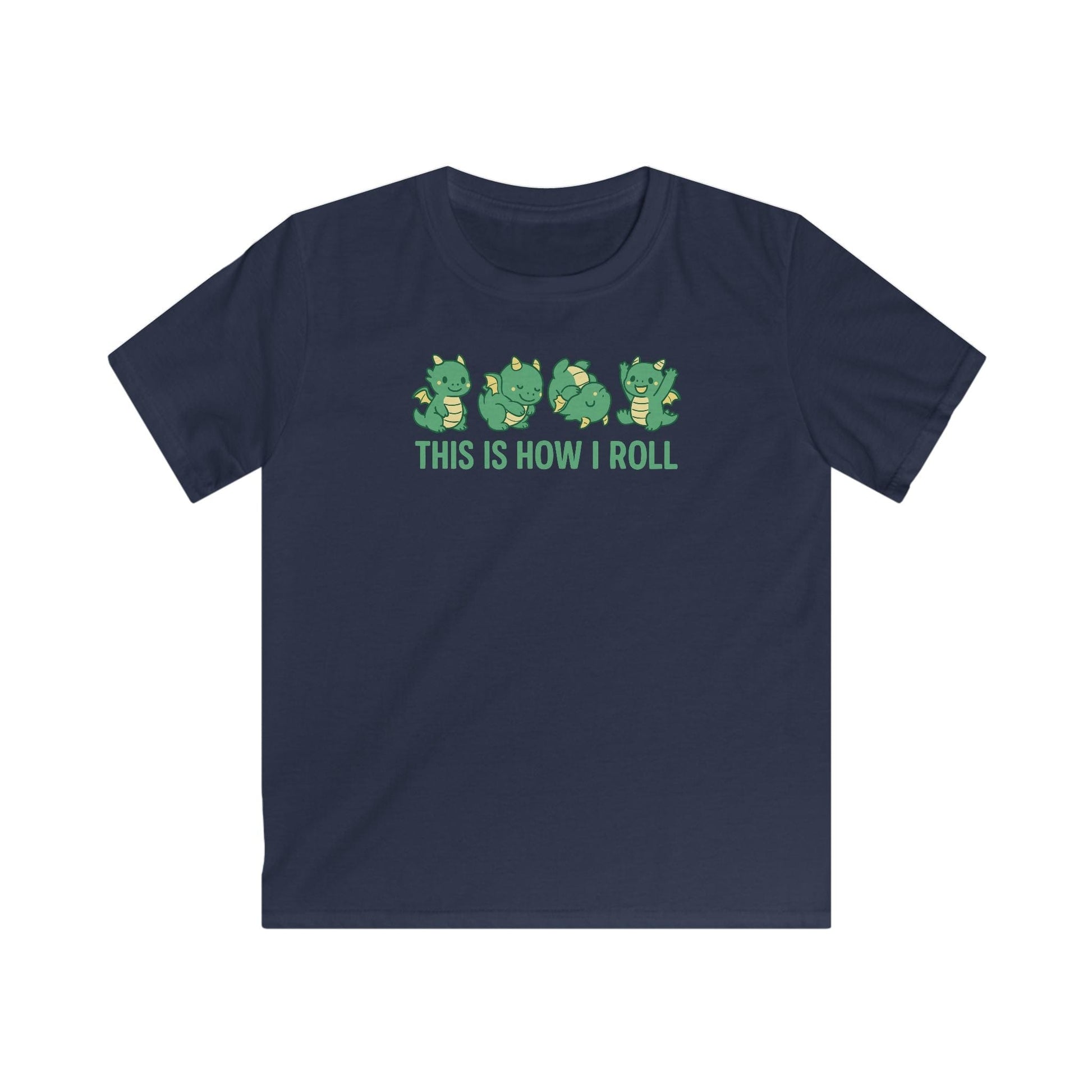 Printify Kids clothes Navy / XS Kids This Is How I Roll Dragon T-Shirt