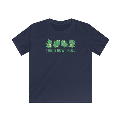 Printify Kids clothes Navy / XS Kids This Is How I Roll Dragon T-Shirt