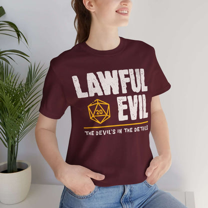 Printify T-Shirt Lawful Evil Shirt - DnD Alignment T-shirt