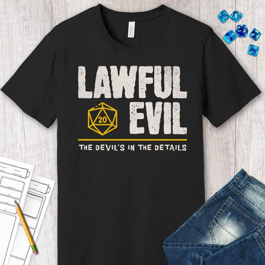 Printify T-Shirt Lawful Evil Shirt - DnD Alignment T-shirt